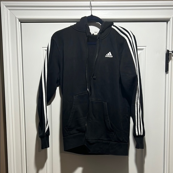 adidas Other - Adidas Black Jacket with White Accents Medium